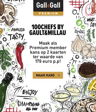100Chefs by Gault&Millau: Maak als Premium member kans op 2 kaarten ter waarde van 358 euro